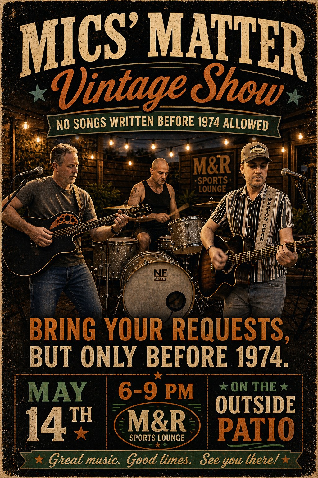 Mics Matter Vintage Show — M&R Sports Lounge — May 14, 2026